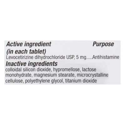 Signature Select/Care Allergy Relief Levocetirizine Dihydrochloride USP 5mg 24 Hour Tablet - 35 Count - Image 4