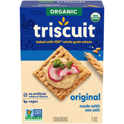 Triscuit Organic Original Whole Grain Wheat Organic Vegan Crackers - 7 Oz - Image 1