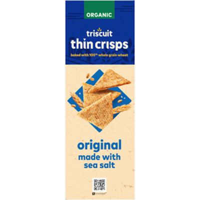 Triscuit Organic Thin Crisps Original Whole Grain Wheat Vegan Crackers - 6.5 Oz - Image 2