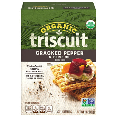 Triscuit Organic Crackers Cracked Pepper & Olive Oil - 7 Oz