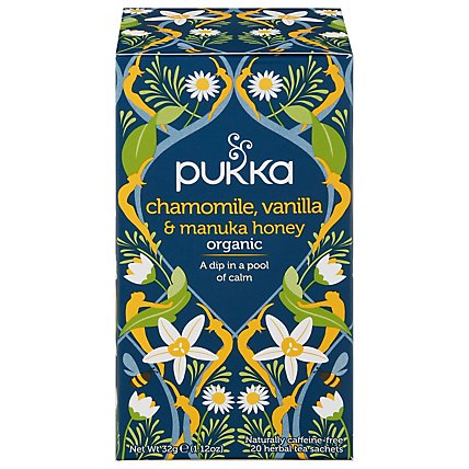 Pukka Herbal Tea Chamomile Vanilla & Manuka Honey Box - 20 Count