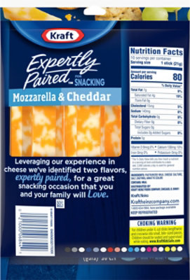Kraft Expertly Paired Natural Cheese Sticks Mozzarella & Cheddar - 7.5 Oz - Image 6