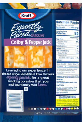 Kraft Expertly Paired Natural Cheese Sticks Colby & Pepper Jack - 7.5 Oz - Image 6