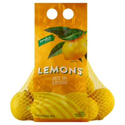 Signature Select/Farms Lemons Prepacked Bag - 3 Lb