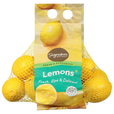 Signature Select/Farms Lemons Prepacked Bag - 3 Lb