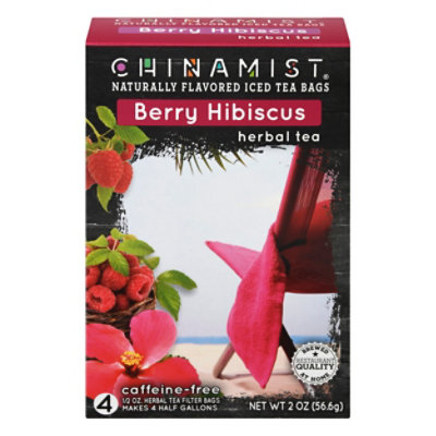 China Mist Tea Herbal Berry Hibiscus - 4 Count - Image 3