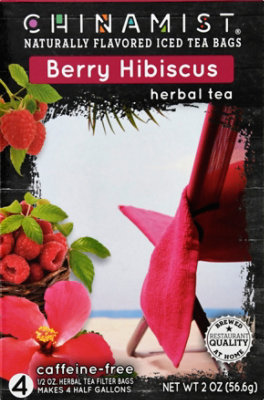 China Mist Tea Herbal Berry Hibiscus - 4 Count - Image 2