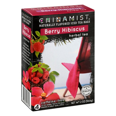China Mist Tea Herbal Berry Hibiscus - 4 Count