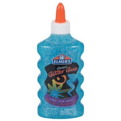 Elmers Glitter Glue Classic Washable Blue Bottle - 6 Fl. Oz. - Image 3