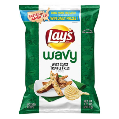 Lays Wavy West Coast Truffles Fries Potato Chips - 7.5 Oz