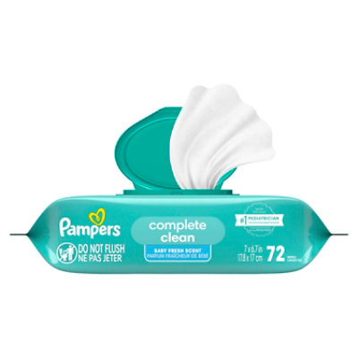 Pampers Baby Wipes Baby Clean Scented 1X Pop Top - 72 Count - Image 8