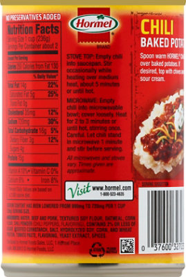 Hormel Chili No Beans Less Sodium Can - 15 Oz - Image 3