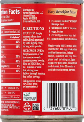 Hormel Mary Kitchen Homestyle Hash Sausage Can - 14 Oz - Image 3