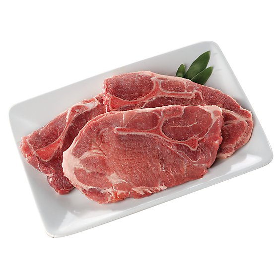 Pork Shoulder Blade Steak Bone In Service Case - 1 Lb