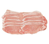 Meat Service Counter Pork Loin Chop Bone In Thin - 1 LB