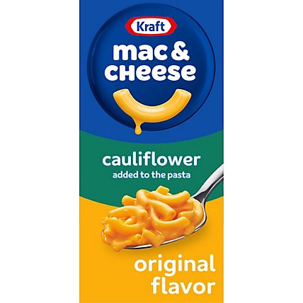 Kraft Original Macaroni & Cheese Dinner with Cauliflower Added to the Pasta Box - 5.5 Oz - Image 1