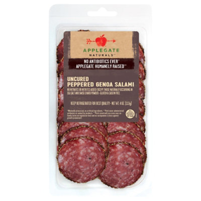 Applegate Natural Uncured Peppered Genoa Salami - 4 Oz - Image 3