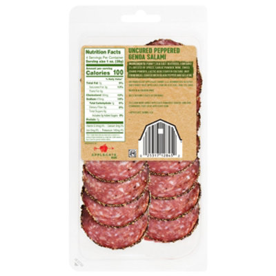 Applegate Natural Uncured Peppered Genoa Salami - 4 Oz - Image 7