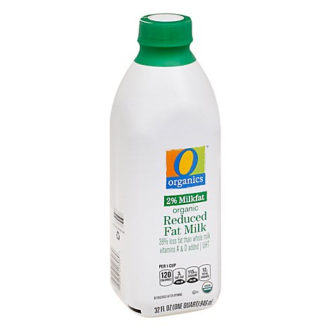 O Organics Organic Milk Reduced Fat 2% Ultra Pasteurized - 32 Fl. Oz.
