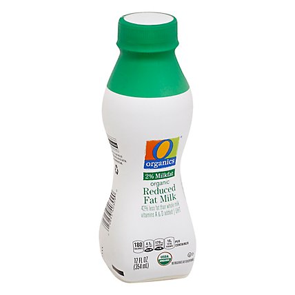 O Organics Organic Milk Reduced Fat 2% Ultra Pasteurized - 12 Fl. Oz. - Image 1