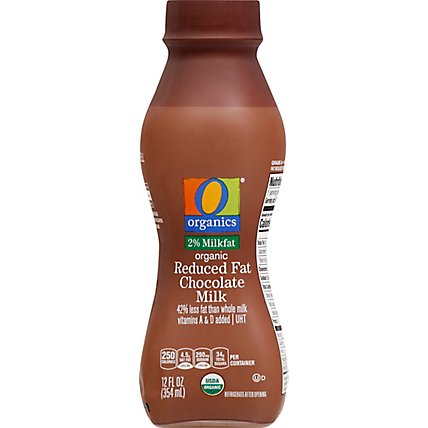 O Organics Organic Milk Chocolate Reduced Fat 2% Ultra Pasteurized - 12 Fl. Oz. - Image 2