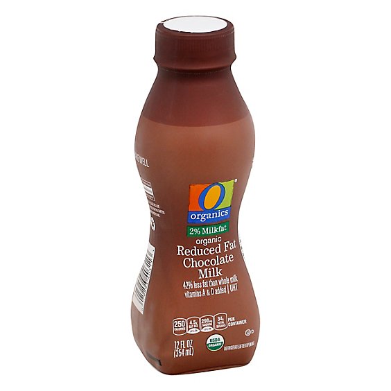 O Organics Organic Milk Chocolate Reduced Fat 2% Ultra Pasteurized - 12 Fl. Oz.