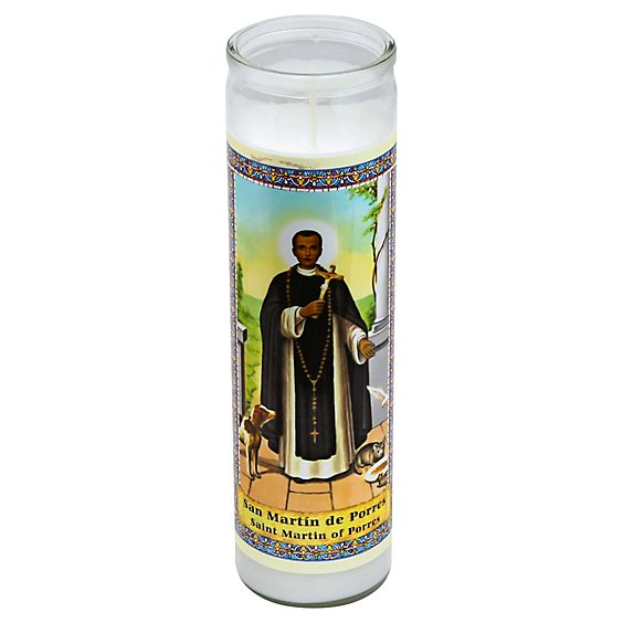 Eternalux Candle White Saint Martin Of Porres Jar - Each