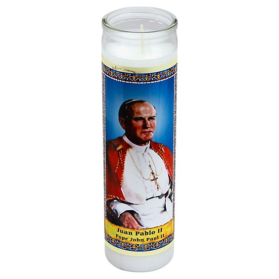 Eternalux Candle White Pope John Paul II Jar - Each