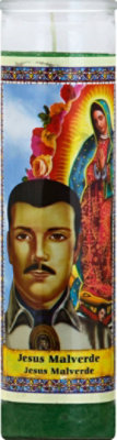 Eternalux Candle Green Jesus Malverde Jar - Each - Image 2