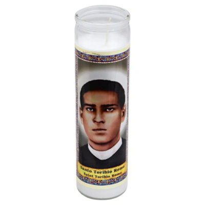 Eternalux Candle White Saint Toribio Romo Jar - Each - Image 1