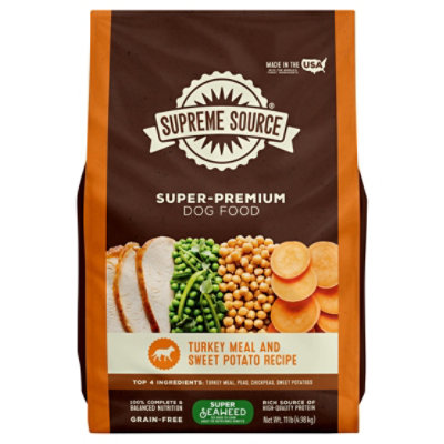 Supreme Source Dog Food Grain Free Turkey Meal And Sweet Potato Bag - 11 Lb