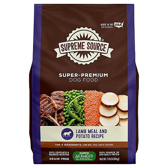 Supreme Source Super Premium Grain Free Lamb Meal And Potato Dog Food Bag - 11 Lb