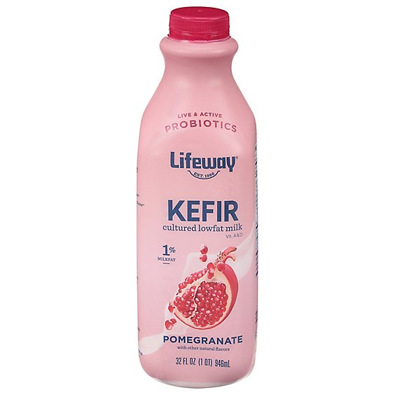 Lifeway Kefir Cultured Milk Lowfat Pomegranate - 32 Fl. Oz.
