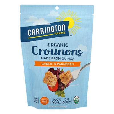 Carrington Farms Organic Crounons Garlic & Parmesan - 4.75 Oz