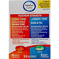 Signature Care Mucus Relief Daytime & Nighttime Pack Softgel - 24 Count - Image 2