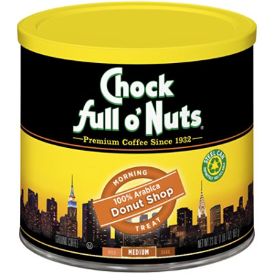 Chock full o Nuts Coffee Ground Medium Roast Morning Treat Donut Shop Tub - 23 Oz - Image 2
