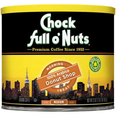 Chock full o Nuts Coffee Ground Medium Roast Morning Treat Donut Shop Tub - 23 Oz - Image 6