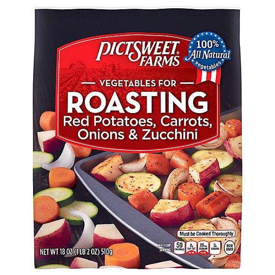 Pictsweet Farms Vegetables For Roasting Red Potatoes Carrots Onions & Zucchini - 18 Oz