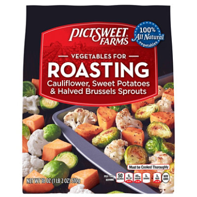 Pictsweet Farms Vegetables For Roasting Cauliflower Sweet Potatoes & Brussels Sprouts - 18 Oz