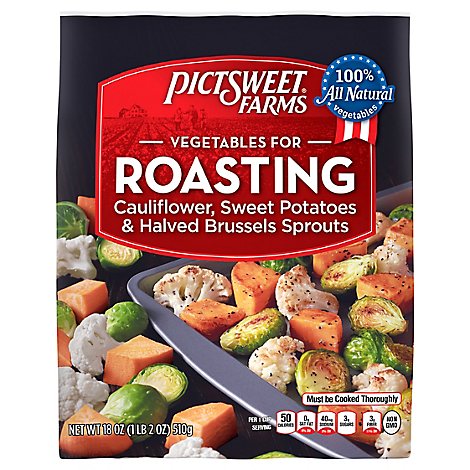 Pictsweet Farms Vegetables For Roasting Cauliflower Sweet Potatoes & Brussels Sprouts - 18 Oz