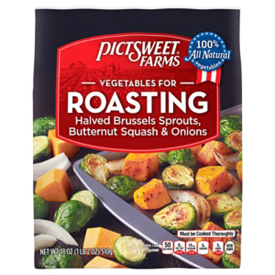 Pictsweet Farms Vegetables For Roasting Brussel Sprouts Butternut Squash & Onions - 18 Oz