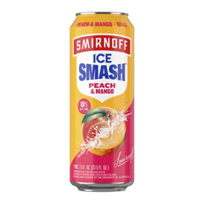 Smirnoff Ice Peach Plus Mango Smash Flavored Malt Beverage - 23.5 Oz