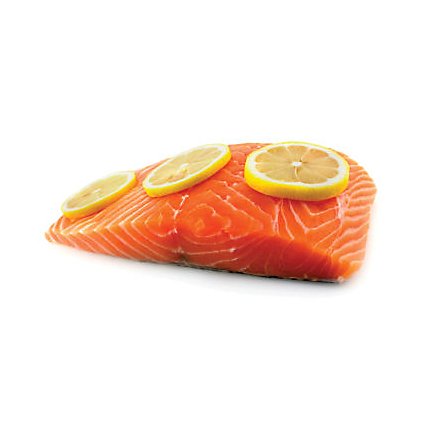 Seafood Counter Fish Salmon Sockeye Portion Skin On Frozen 5 Ounces Service Case - Image 1
