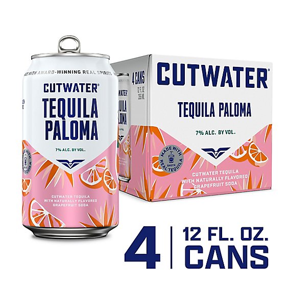 Cutwater Spirits Paloma Grapefruit Tequila In Cans - 4-12 Fl. Oz.