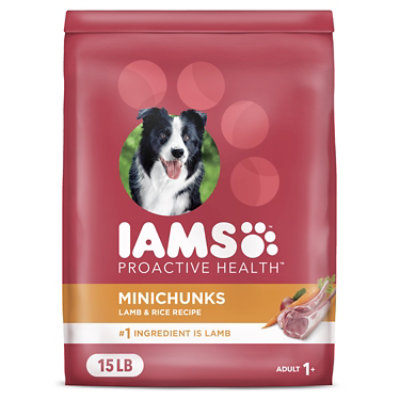 Iams Proactive Health Minichunks Lamb & Rice Recipe Adult Dry Dog Food - 15 Lbs - Image 1