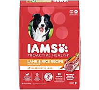 Iams Minichunks Lamb & Rice Recipe Adult Dry Dog Food Kibble - 15 Lb