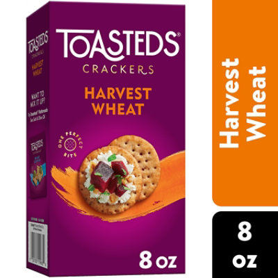 Toasteds Crackers Harvest Wheat Party Snacks - 8 Oz - Image 1