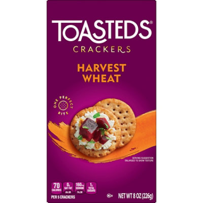 Toasteds Crackers Harvest Wheat Party Snacks - 8 Oz - Image 7