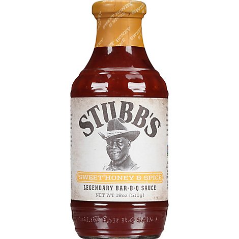 Stubb's Sweet Honey & Spice Legendary Bar B Q Sauce - 18 Oz