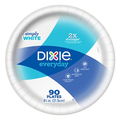 Dixie Basic Paper Plates, White